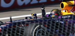 Vettel sul Podio fra Raikkonen e Grosjean