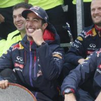 Red Bull Ricciardo Newey festa Belgio