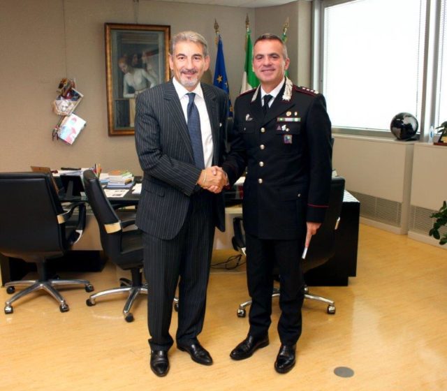 Presidente Raffaele Cattaneo e Colonnello Luca De Marchis
