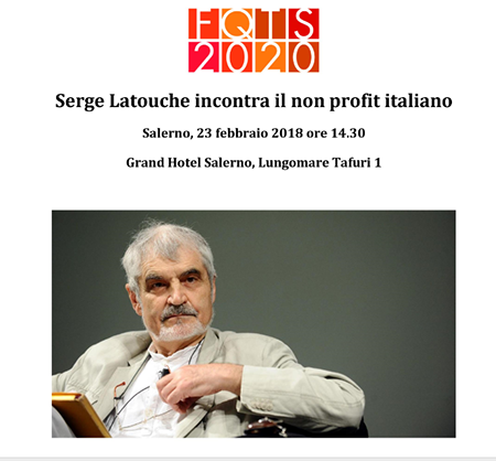 FTQS Serge Latouche incontra il non profit italiano