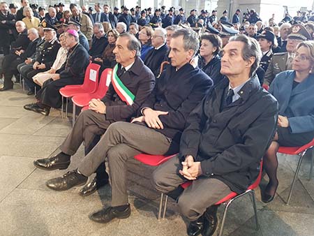 Il Sindaco di Milano Giuseppe Sala, il Presidente del Consiglio regionale Alessandro Fermi e il Presidente di Regione Lombardia Attilio Fontana