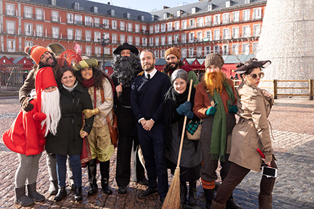 Delegaci¢n europea de la Navidad en Plaza Mayor Madrid