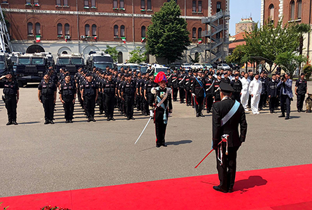 Cerimonia militare per i 205 anni dell'Arma dei Carabinieri a Milano