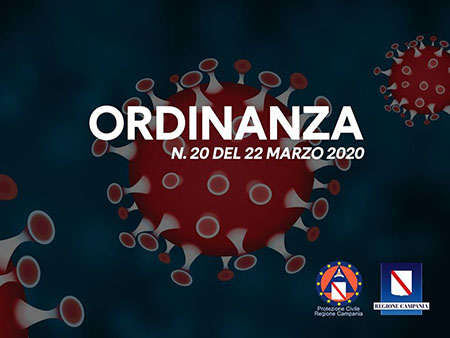 Coronavirus, ordinanza Regione Campania n.20 del 22-03-2020