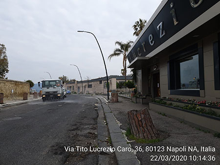 Sanificazione via Tito Lucrezio a Napoli