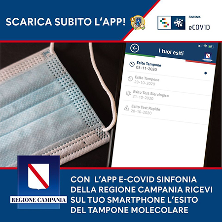App e-Covid Sinfonia Regione Campania