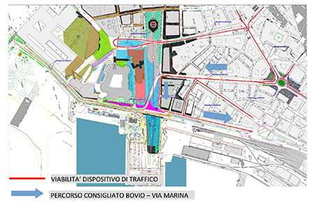 Napoli cartina viabilità piazza Municipio