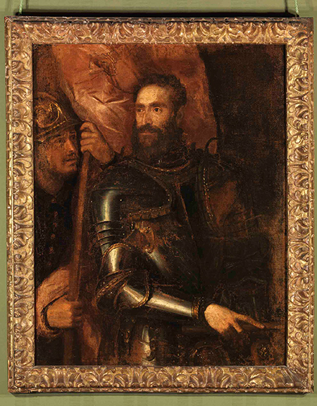Tiziano Vecellio - Ritratto di Pier Luigi Farnese in armatura - ph Luciano Romano