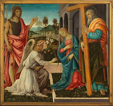 Filippino Lippi, Annunciazione e i santi Giovanni Battista e Andrea - foto Luciano Romano