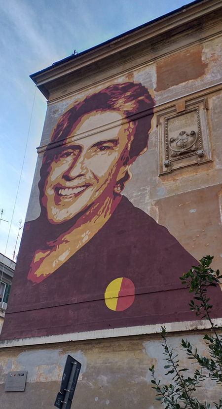 Murale Lando Fiorini a Roma