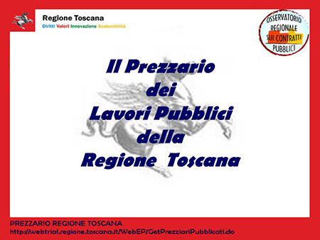 Prezzario dei Lavori Pubblici 2022 della Regione Toscana