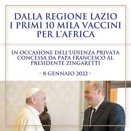 Zingaretti in udienza dal Papa