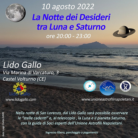 La notte dei desideri tra Luna e Saturno - ph Luigi Civita UAN