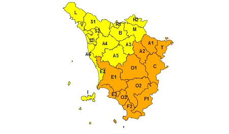 Regione Toscana, codice arancione 10 dicembre 2022