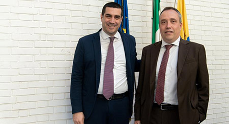 Michele De Pascale Presidente UPI e Andrea Massari, Presidente della Provincia di Parma e Presidente di UPI Emilia-Romagna