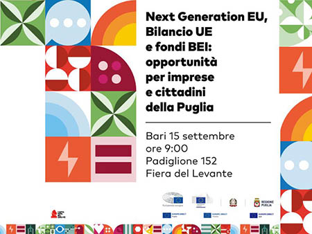 'Next Generation EU, Bilancio UE e fondi BEI: opportunità per imprese e cittadini della Puglia'